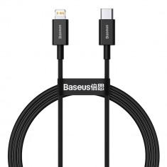 Baseus - Cablu de date (CATLYS-A01) - Type-C la Lightning PD, 20W, 1m - Negru