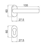 Maner Autorev tip Y V alb, model T110 GMR
