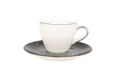 Bonna Cosmos - Ce&Egrave;ti de espresso &Egrave;i farfurie - 80.0 cc - Por&Aring;&pound;elan - 6er set