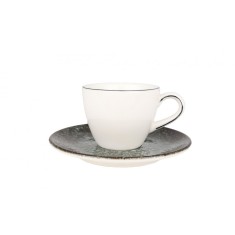 Bonna Cosmos - Ce&Egrave;ti de espresso &Egrave;i farfurie - 80.0 cc - Por&Aring;&pound;elan - 6er set
