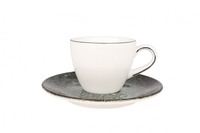 Bonna Cosmos - Ce&Egrave;ti de espresso &Egrave;i farfurie - 80.0 cc - Por&Aring;&pound;elan - 6er set