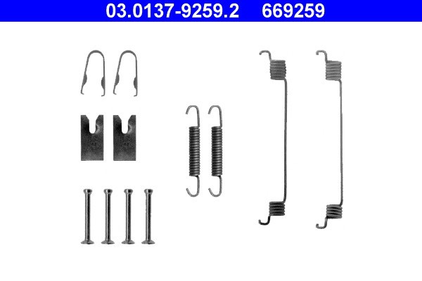ATE 03.0137-9259.2 Set accesorii, sabot de frana