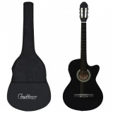 Set Chitară Acustică Cu Egalizator 12 Piese 6 Corzi Negru 70139