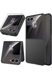 Husă ultra subțire pentru telefon mobil Samsung Galaxy Z Flip 7 cu folie de protecție pentru ecran, husă rigidă mată din policarbonat subțire cu acope