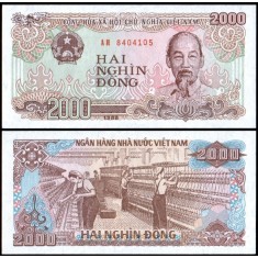 Vietnam 1988 - 2000 dong, necirculata