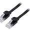 Patch cord U/UTP 6 litat PVC negru 2m 32AWG cablu plat