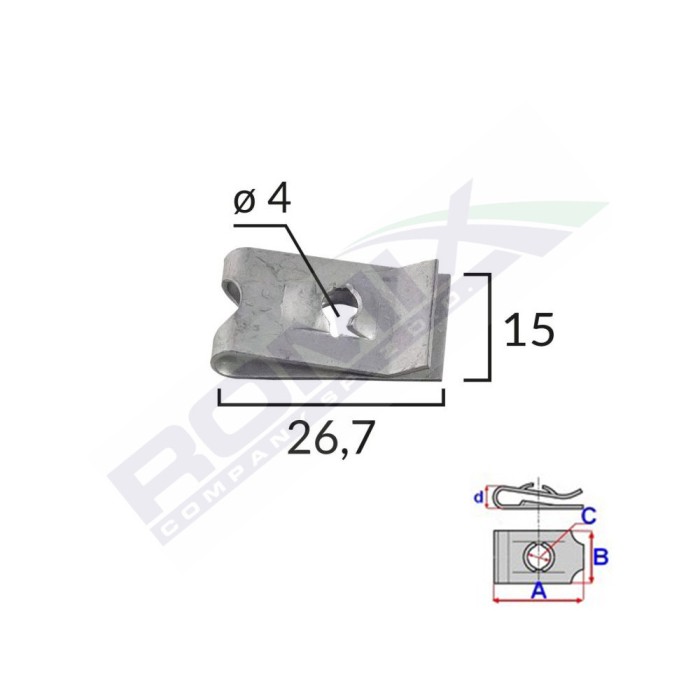 Clips Metalic Fixare Universal Set 10 Buc 133433 16037-RMX