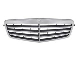 Grila radiator Mercedes Clasa E (W212) Sedan/Combi, 09.2009-02.2013, crom/gri, 21288005839775, 501805-1