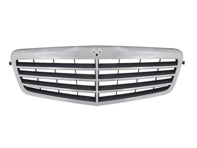 Grila radiator Mercedes Clasa E (W212) Sedan/Combi, 09.2009-02.2013, crom/gri, 21288005839775, 501805-1 foto