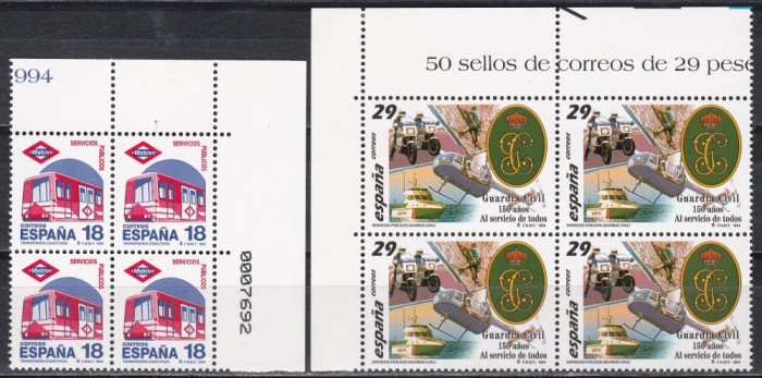 Spania 1994 - Aniversări, Bloc de 4, MNH