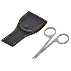 Foarfecă Unghii și Cuticule, Inox, 9 cm, Cu Husă Neagră