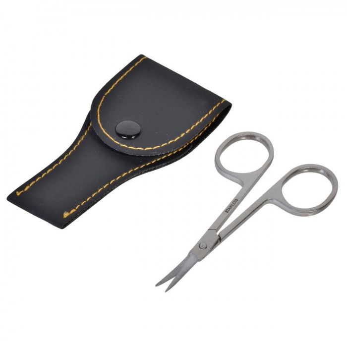 Foarfecă Unghii și Cuticule, Inox, 9 cm, Cu Husă Neagră