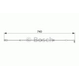 Senzor de avertizare,uzura placute de frana OPEL ASTRA G Cabriolet (F67) (2001 - 2005) BOSCH 1 987 474 587