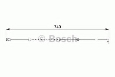 Senzor de avertizare,uzura placute de frana OPEL ASTRA G Cabriolet (F67) (2001 - 2005) BOSCH 1 987 474 587 foto