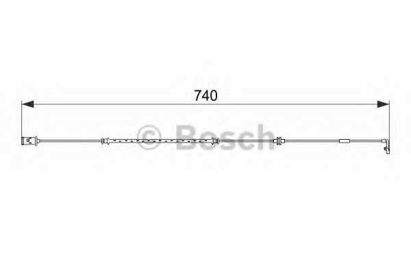 Senzor de avertizare,uzura placute de frana OPEL ASTRA G Cabriolet (F67) (2001 - 2005) BOSCH 1 987 474 587