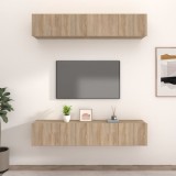 VidaXL Comode TV, 4 buc., stejar sonoma, 80x30x30 cm, lemn compozit