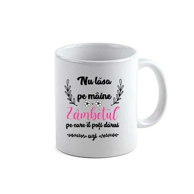 Cana alba personalizata Nu lasa pe maine, INOVATIX&reg;. 330ml