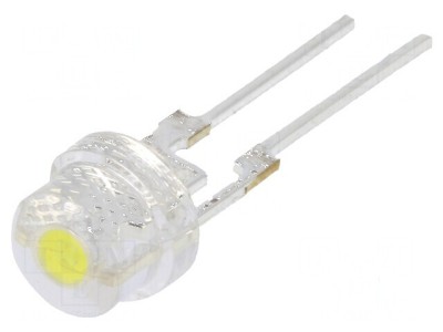 LED 5mm Alb Rece 14400-18000 mcd 35-40 lm 140&amp;deg; Raster 2,5mm - Iluminare Eficientă și Durabilă foto
