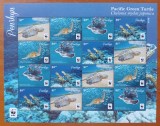 PENRHYN(Pacific Ocean)-&#039;&#039;FAUNA MARINA-PROTEJATAI&#039;&#039;-BLOC de 16val.-MNH NESTAMP. -vezi scan, Nestampilat