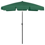 Cumpara ieftin Umbrela de soare de plaja, verde, 180x120 cm