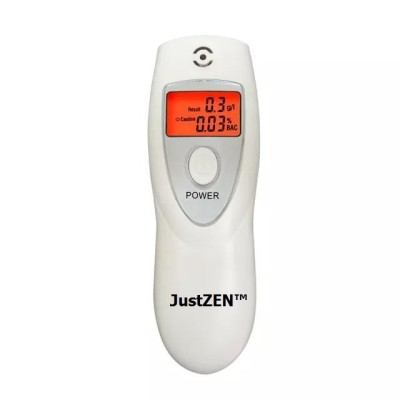 Alcool tester JustZEN&amp;reg; 342, etilotest portabil, acuratete +/- 0.01% BAC, display LCD cu back light, nu necesita consumabile, alb foto