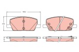 TRW GDB2407 set placute frana,frana disc