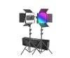 Kit 2 Panouri Neewer RGB,530 LED,trepiezi 200 cm inclusi,cabluri alimentare,geanta transport