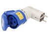 Conector adaptor alimentare PCE 16A 230V AC, Standard IEC 60309, Uni-Schuko, 2P+PE, IP20