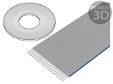 Cablu 3M bandă 1,27mm litat Cu neecranat PO gri deschis