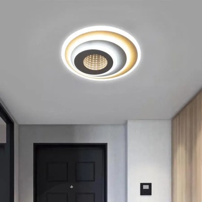 Lustra LED NEXA Rotund 3D, 17W, Alb, Lumina Rece/Calda/Neutra foto