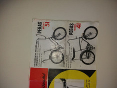 Pliant/carte tehnica bicicleta Pegas 41, 51 - raritate foto