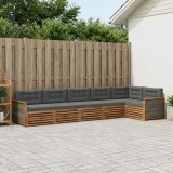 Cumpara ieftin Set de canapele de exterior 6 buc. 6-Locuri Natural si Antracit