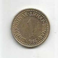 No(4) moneda- YUGOSLAVIA 1 dinar 1986