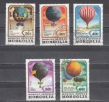A12 S6 3 - Timbre foarte vechi - Mongolia - dirijabile, Aviatie, Stampilat