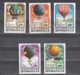 M2 TS6 3 - Timbre foarte vechi - Mongolia - dirijabile, Aviatie, Stampilat