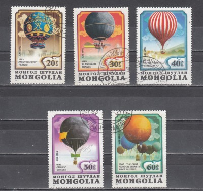 A12 S6 3 - Timbre foarte vechi - Mongolia - dirijabile foto