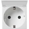 Priza schuko standard german cu capac 2M Vimar Neve alb 09208.C
