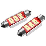 BZRSH Set 2 Becuri Auto LED C5W Sofit 39mm 12 SMD Canbus Fara Eroare