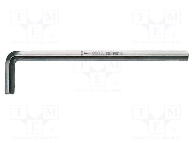 Cheie imbus WERA Hex-Plus 6mm, lungime 180mm, oțel