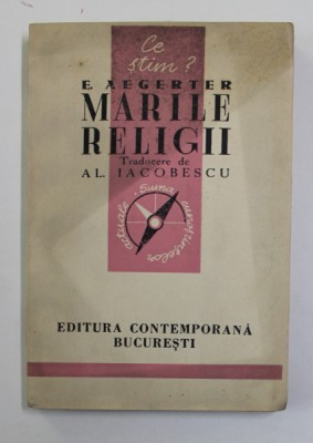 MARILE RELIGII , 1942 de E. AEGERTER foto