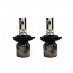 Set 2 becuri LED auto R6, 80W, 4000Lm, 6000k Slot 9005