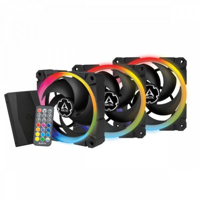 VENTILATOR ARCTIC PC, BioniX P120 A-RGB Bundle, 120x120x25mm, controller w/ PWM, low noise FD bearing, high static pressure, &amp;quot;ACFAN00156A&amp;quot; foto