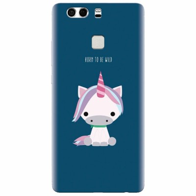 Husa silicon pentru Huawei P9 Plus, Horn To Be Wild Cute Unicorn foto