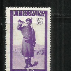 ROMANIA 1957 - 80 ANI DE LA RAZBOIUL PENTRU INDEPENDENTA, MNH - LP 437