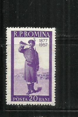 ROMANIA 1957 - 80 ANI DE LA RAZBOIUL PENTRU INDEPENDENTA, MNH - LP 437 foto