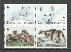 Finlanda.1993 Protejarea naturii:Animale-Vulpea polara DF.142 foto