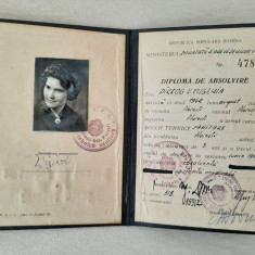 Diploma absolvire scoala tehnica sanitara Ploiesti 1963