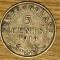 Newfoundland Canada - argint sterling - 5 cents 1919 C - George V - ultra rara !