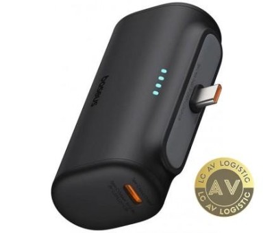 Baterie Externa Baseus Compact 5000mAh 20W PD 2 x USB-C Neagra P10068306113-00 foto