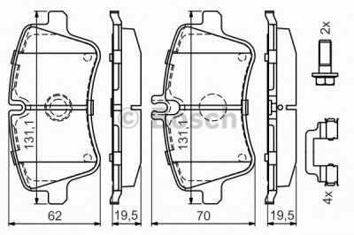 Set placute frana,frana disc MERCEDES C-CLASS (W203) (2000 - 2007) BOSCH 0 986 494 607 foto